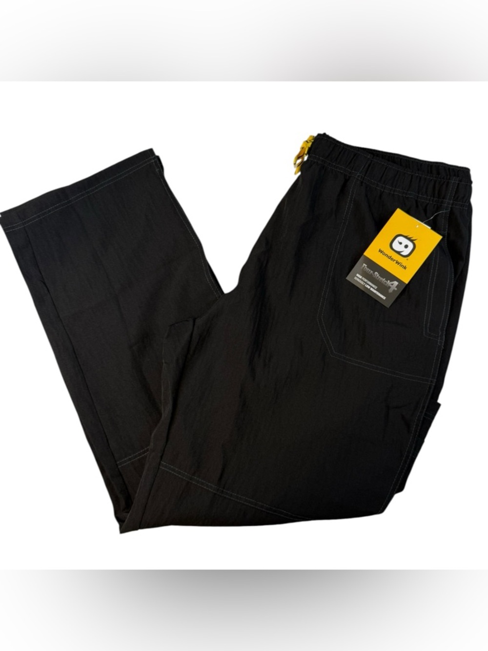 WonderWink Scrub Pants 3XL Tall Black Four Stretch NWT Medical Uniform